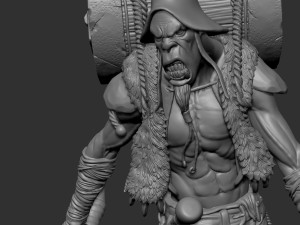Giant warrior Carrier 3D print model 3D 모델