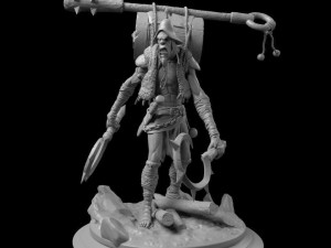 Giant warrior Carrier 3D print model 3D 모델