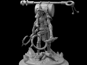 Giant warrior Carrier 3D print model 3D 모델