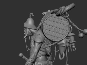 Giant warrior Carrier 3D print model 3D 모델