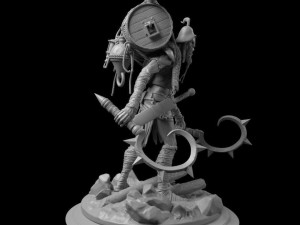 Giant warrior Carrier 3D print model 3D 모델