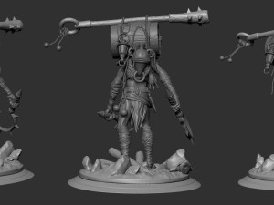 Giant warrior Carrier 3D print model 3D 모델