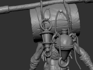 Giant warrior Carrier 3D print model 3D 모델