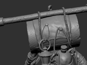 Giant warrior Carrier 3D print model 3D 모델