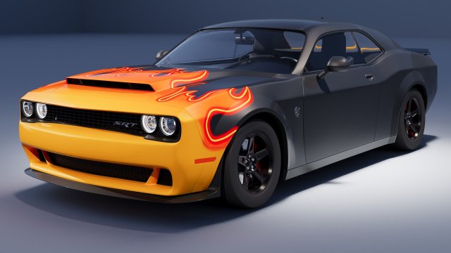 Dodge Demon SRT Modelo 3D .c4d .max .obj .3ds .fbx .stl .blend 