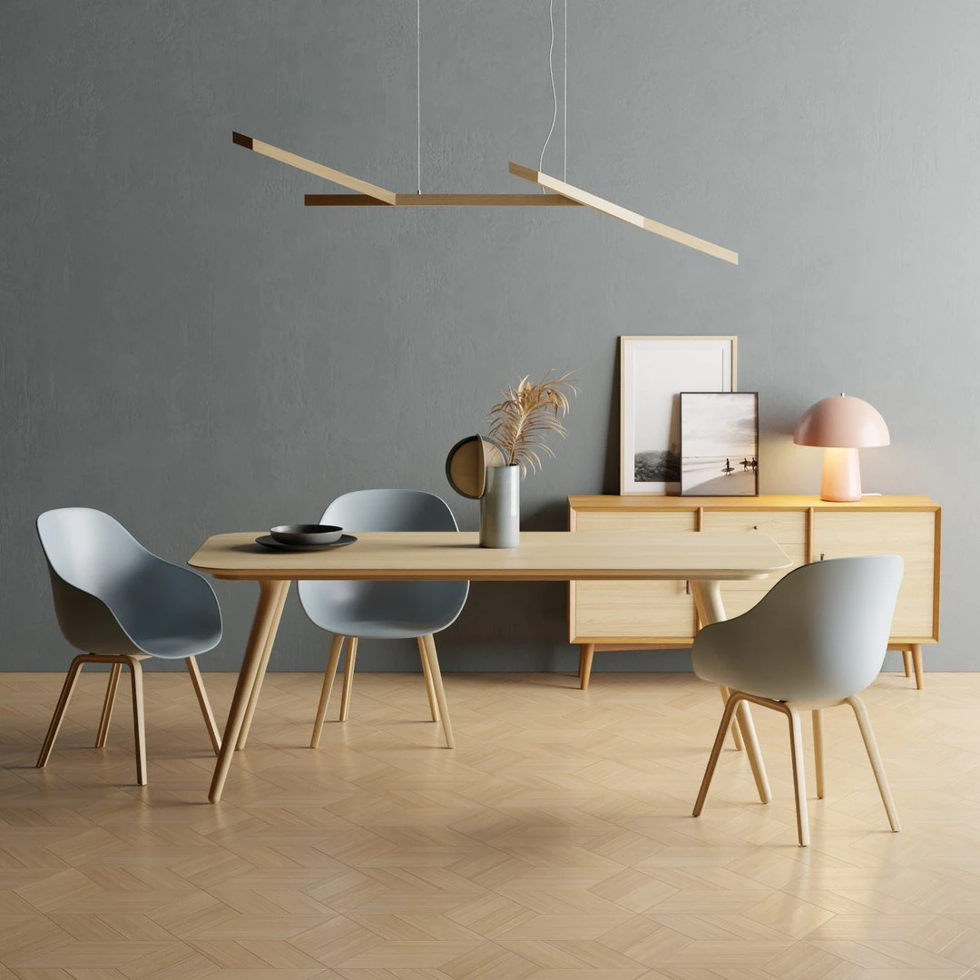 Dining Set Scandinavian Style 3D Model .c4d .max .obj .3ds .fbx .stl .blend