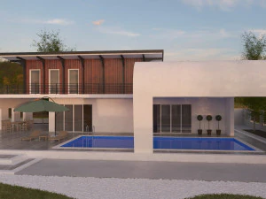 Villa enivroment 3D Model