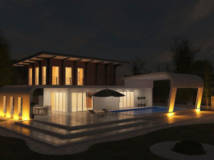 Villa enivroment Model 3D