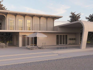 Villa enivroment 3D Model