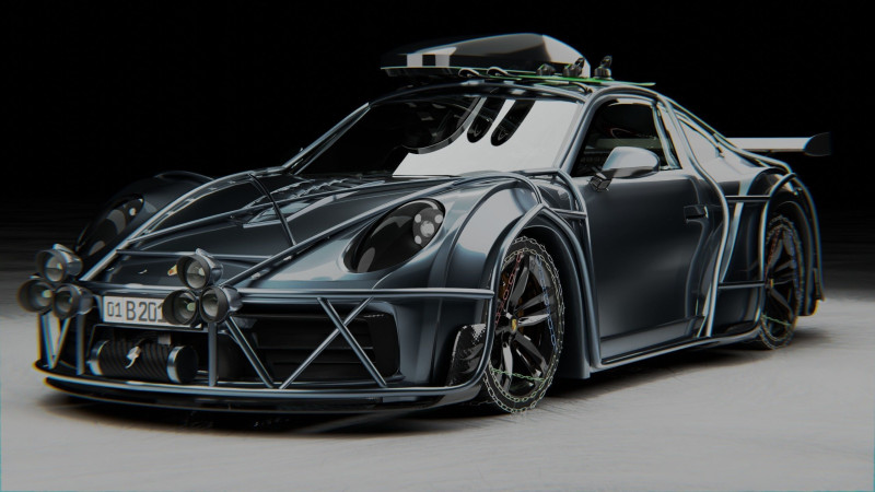 Porsche Carrera 3D Model .c4d .max .obj .3ds .fbx .stl .blend 