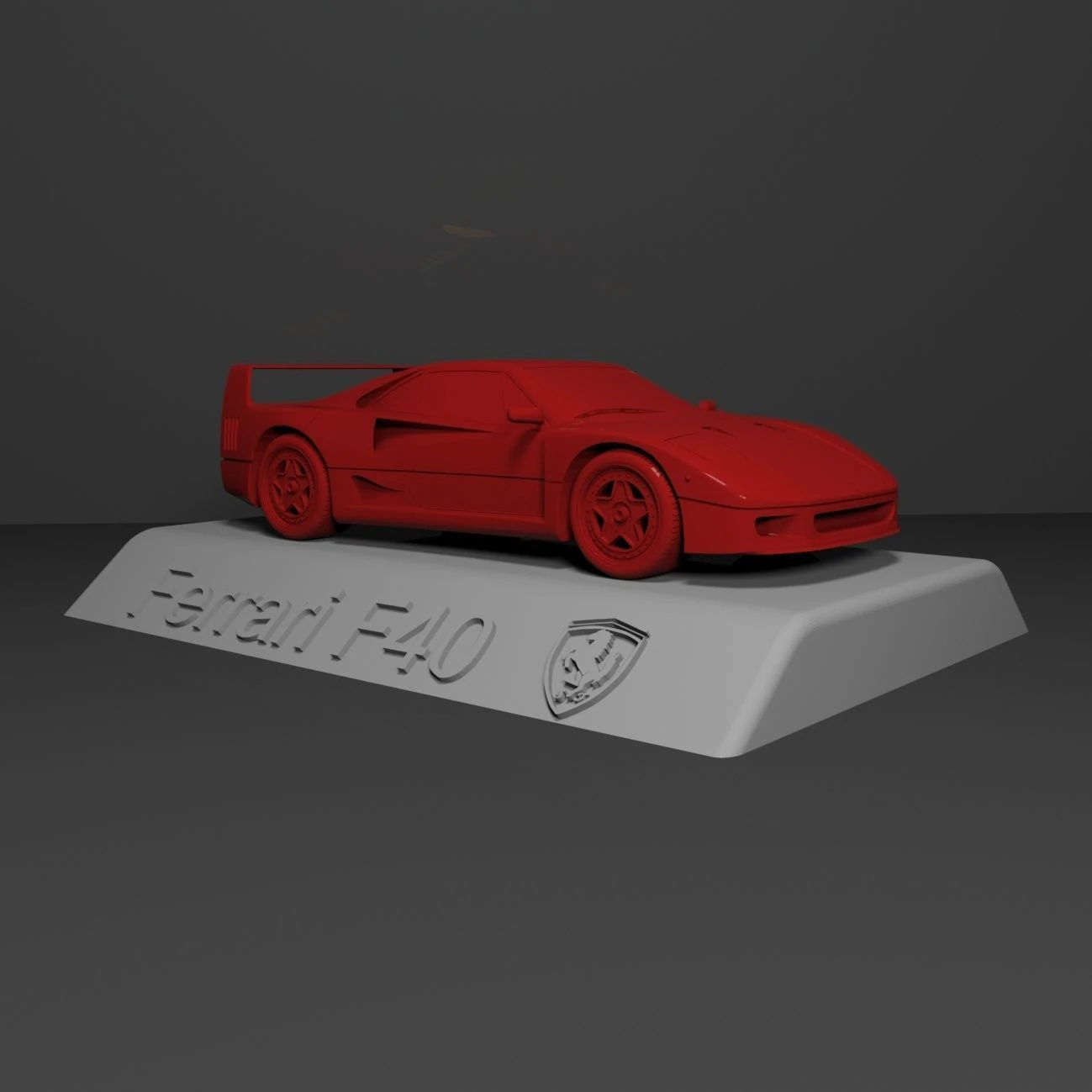 Ferrari F40 3D Print Model .c4d .max .obj .3ds .fbx .stl .blend