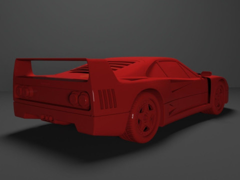 Ferrari F40 Modelo de Impressão 3D