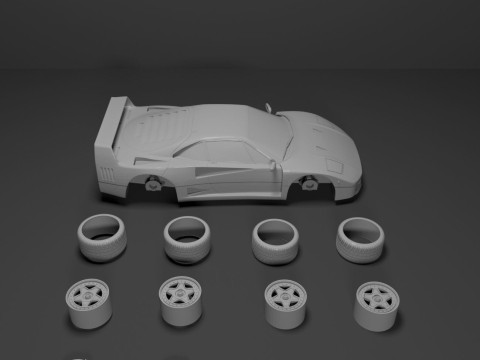 Ferrari F40 Modelo de Impressão 3D
