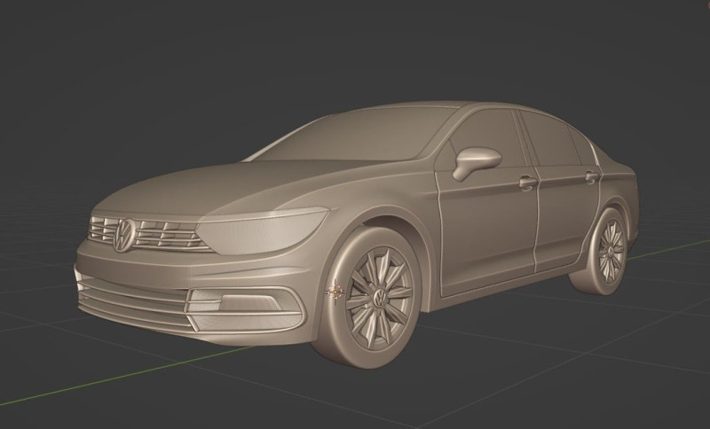 Volkswagen Passat 3D Baskı Modeli .c4d .max .obj .3ds .fbx .stl .blend 