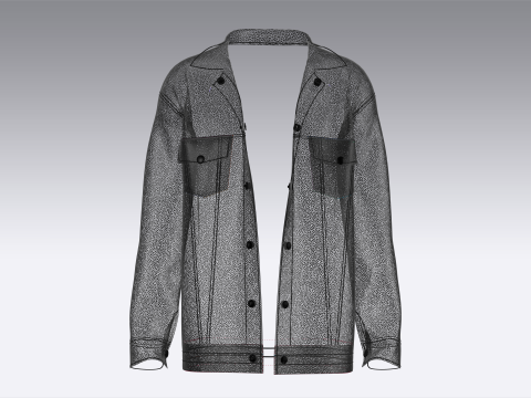 Men Leather Jacket Modello 3D