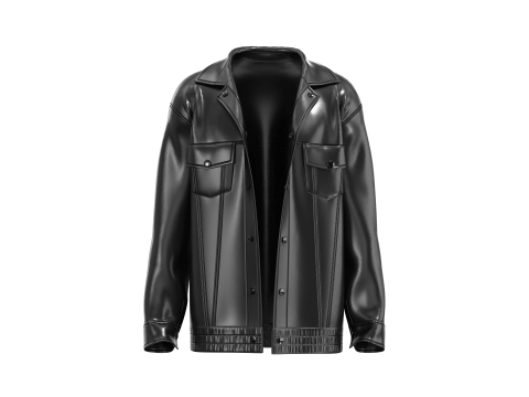 Men Leather Jacket Modelo 3D