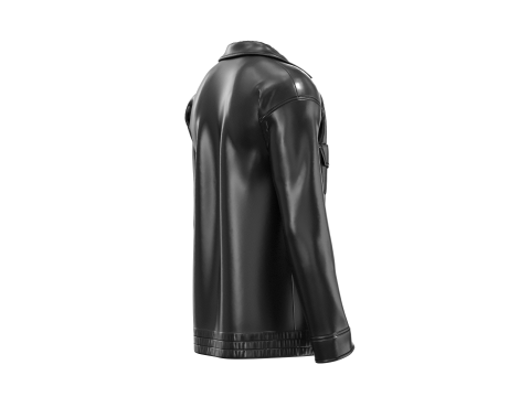 Men Leather Jacket Modello 3D