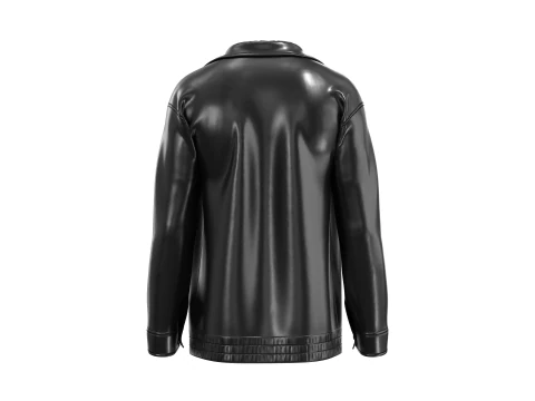 Men Leather Jacket 3D Model