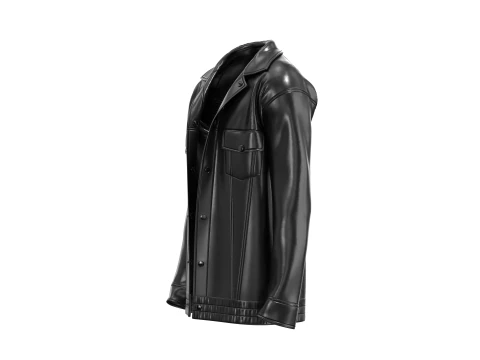 Men Leather Jacket 3D Model