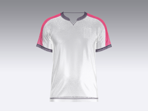 Mens Soccer Hot Pink and Purple Jersey Player-10 3Dモデル