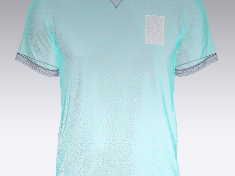 Mens Soccer Dark Ocean Blue Jersey Player-10 Modello 3D