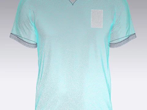 Mens Soccer Dark Ocean Blue Jersey Player-10 3D Model