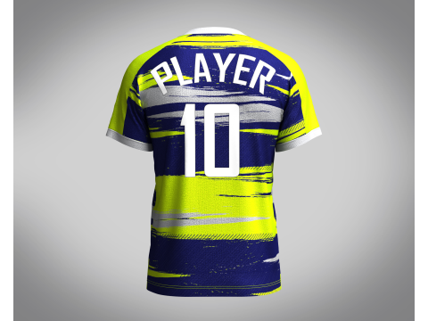 Mens Soccer Neon Color Jersey Player-10 3D मॉडल