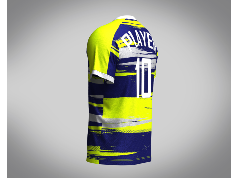 Mens Soccer Neon Color Jersey Player-10 3D मॉडल