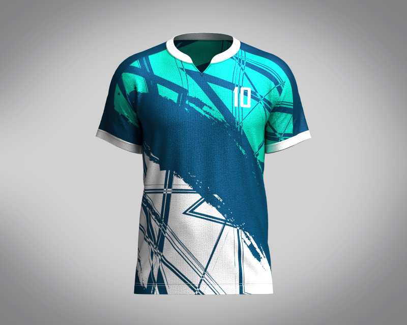Mens Soccer Teaques Blue With White Jersey Player-10 3D मॉडल .c4d .max .obj .3ds .fbx .stl .blend 