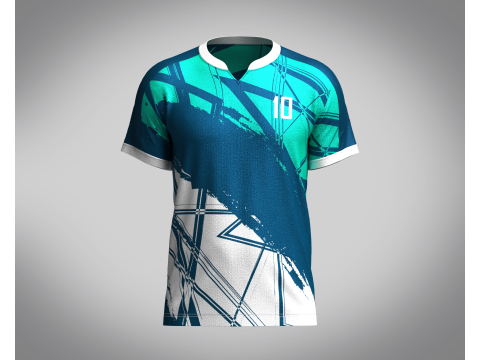 Mens Soccer Teaques Blue With White Jersey Player-10 3D 模型