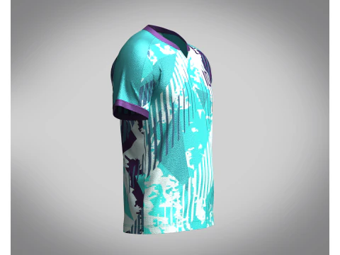 Mens Soccer Monochromatic Blue With White Jersey Player-10 3D Model