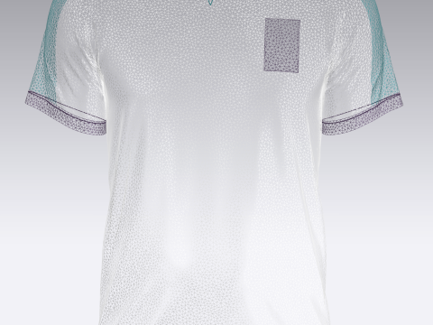 Mens Soccer Monochromatic Blue With White Jersey Player-10 3D 模型
