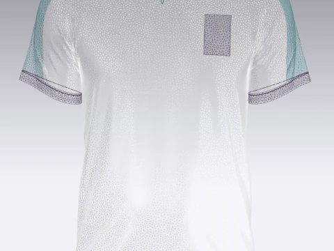 Mens Soccer Monochromatic Blue With White Jersey Player-10 3D Model