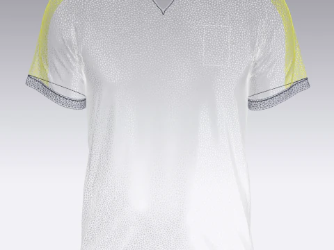 Mens Soccer Green yellow and Blue Jersey Player-10 3D Model