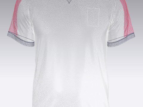 Mens Soccer Red Magenta and Yellow Jersey Player-10 Model 3D