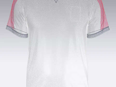 Mens Soccer Red Magenta and Yellow Jersey Player-10 3D Model