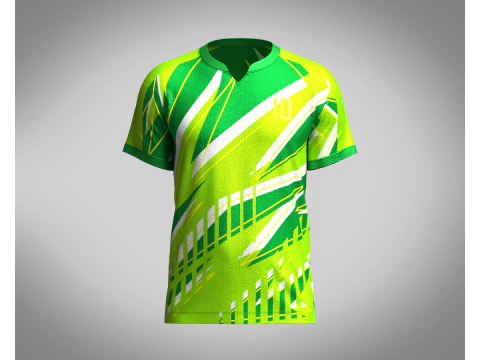 남성용 축구 단색 녹색 저지 Player-10 3D 모델