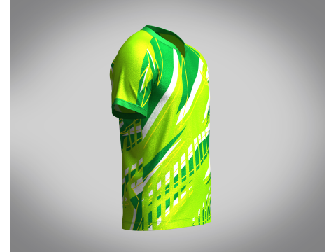 Mens Soccer Monochromatic Green Jersey Player-10 3D Model