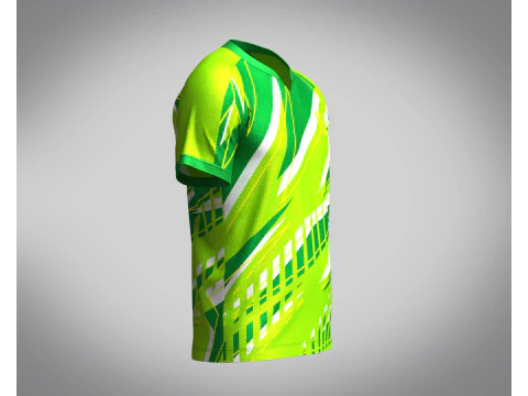 Mens Soccer Monochromatic Green Jersey Player-10 3D Model