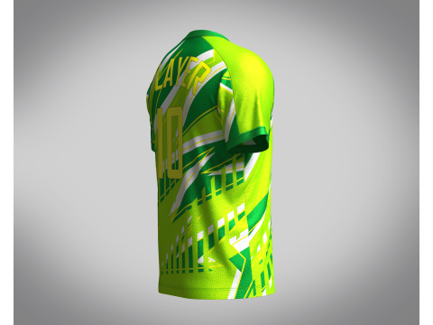 Mens Soccer Monochromatic Green Jersey Player-10 3D Model