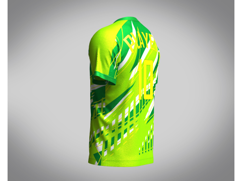 Mens Soccer Monochromatic Green Jersey Player-10 3D Model