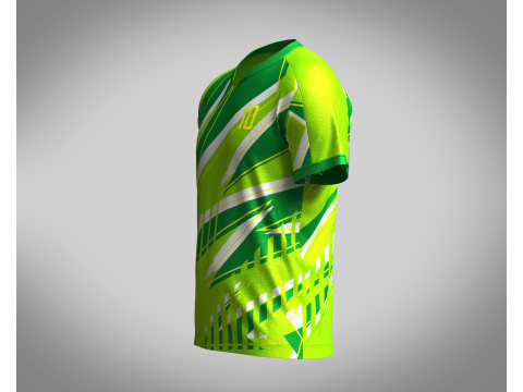 Mens Soccer Monochromatic Green Jersey Player-10 3D Model