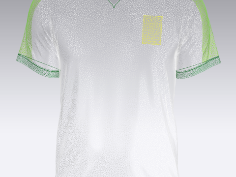 Mens Soccer Monochromatic Green Jersey Player-10 3D Model