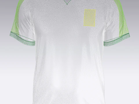Mens Soccer Monochromatic Green Jersey Player-10 3D Model