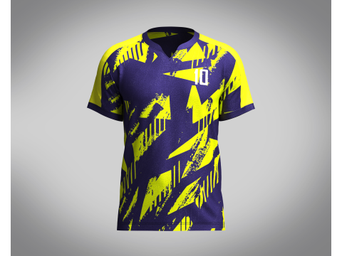 Mens Soccer Blue and Yellow Jersey Player-10 3Dモデル