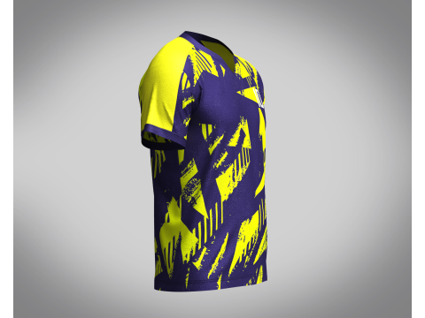 Mens Soccer Blue and Yellow Jersey Player-10 Modèle 3D