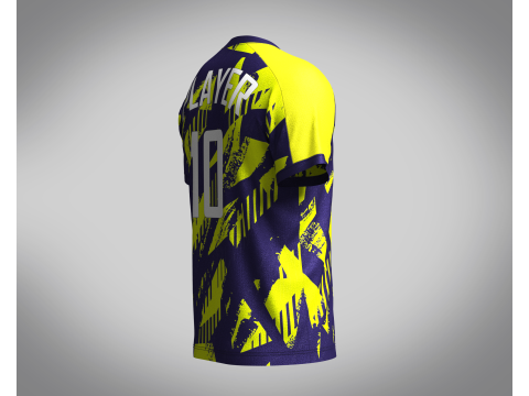 Mens Soccer Blue and Yellow Jersey Player-10 Modèle 3D