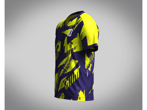 Mens Soccer Blue and Yellow Jersey Player-10 Modèle 3D