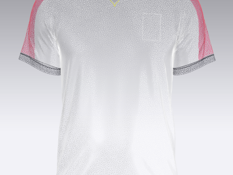 Mens Soccer Hot Pink and Yellow Jersey Player-10 3D 모델