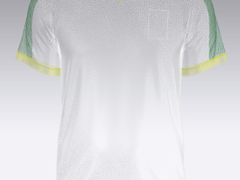Mens Soccer Multi color Green and yellow Jersey Player-10 3D 모델